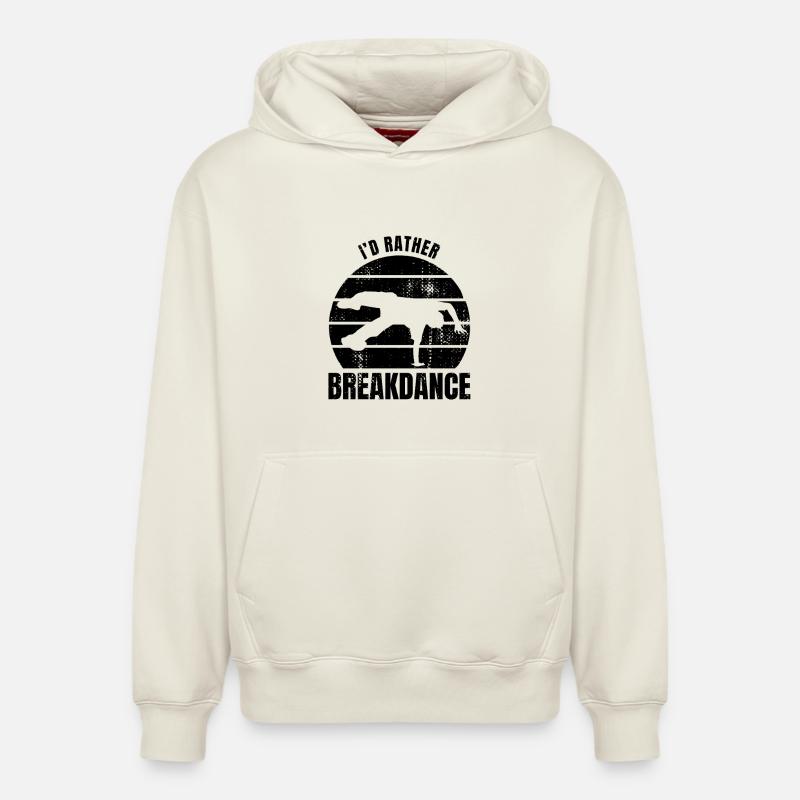 Breakdancer Spruch - Relaxed Unisex Organic Hoodie – von SPREAD - Naturweiß