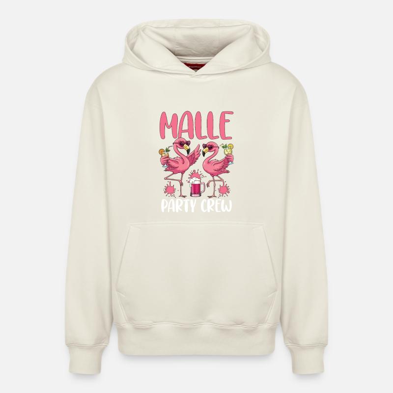 Malle Party Crew - Sweat à capuche unisexe décontracté en coton biologique – de SPREAD - blanc cassé