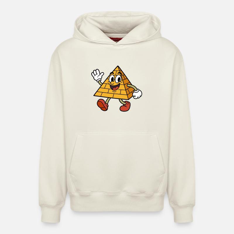 Pyramide loufoque parlante - Sweat à capuche unisexe décontracté en coton biologique – de SPREAD - blanc cassé