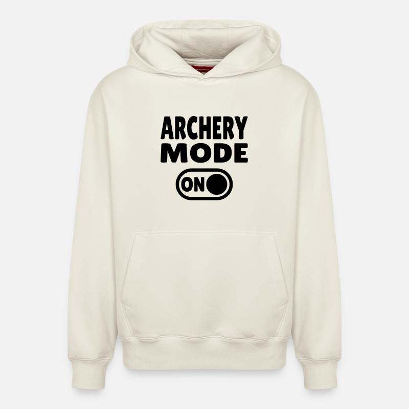 Archery Mode ON - Relaxed Unisex Organic Hoodie – von SPREAD - Naturweiß
