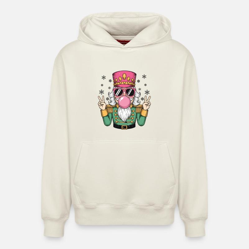Nutcracker blows chewing gum - Relaxed Unisex Organic Hoodie – by SPREAD - off white