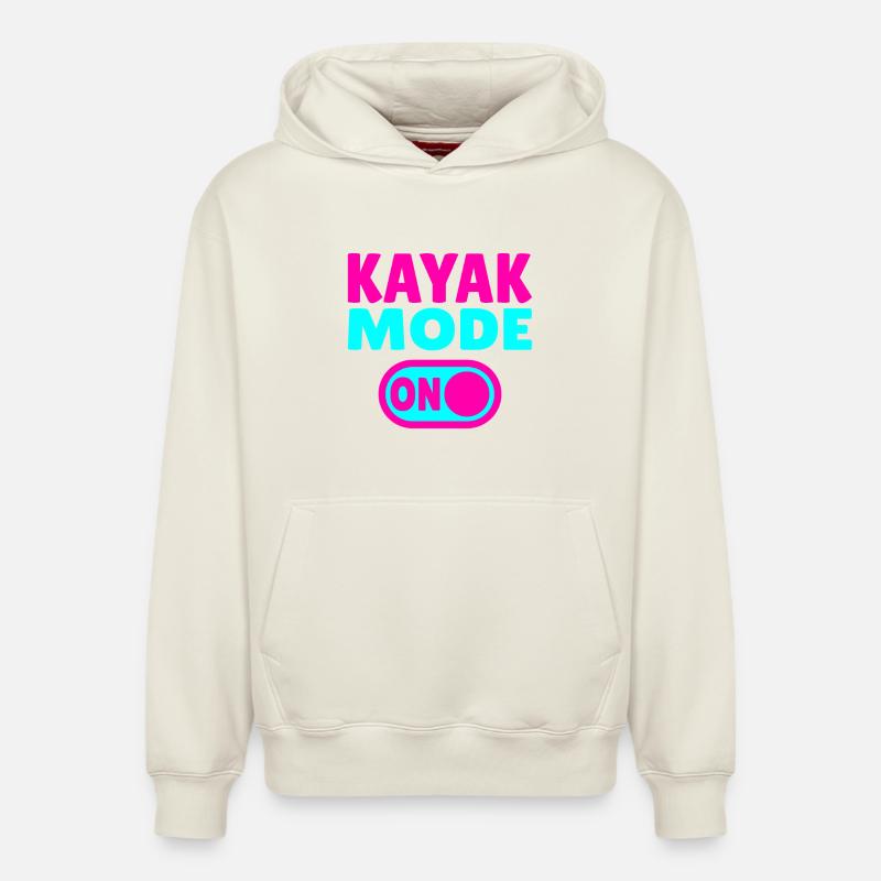 Mode kayak activé - Sweat à capuche unisexe décontracté en coton biologique – de SPREAD - blanc cassé