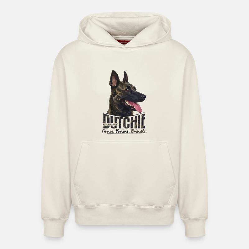 Dutchie - Holländischer Schäferhund - Relaxed Unisex Organic Hoodie – von SPREAD - Naturweiß