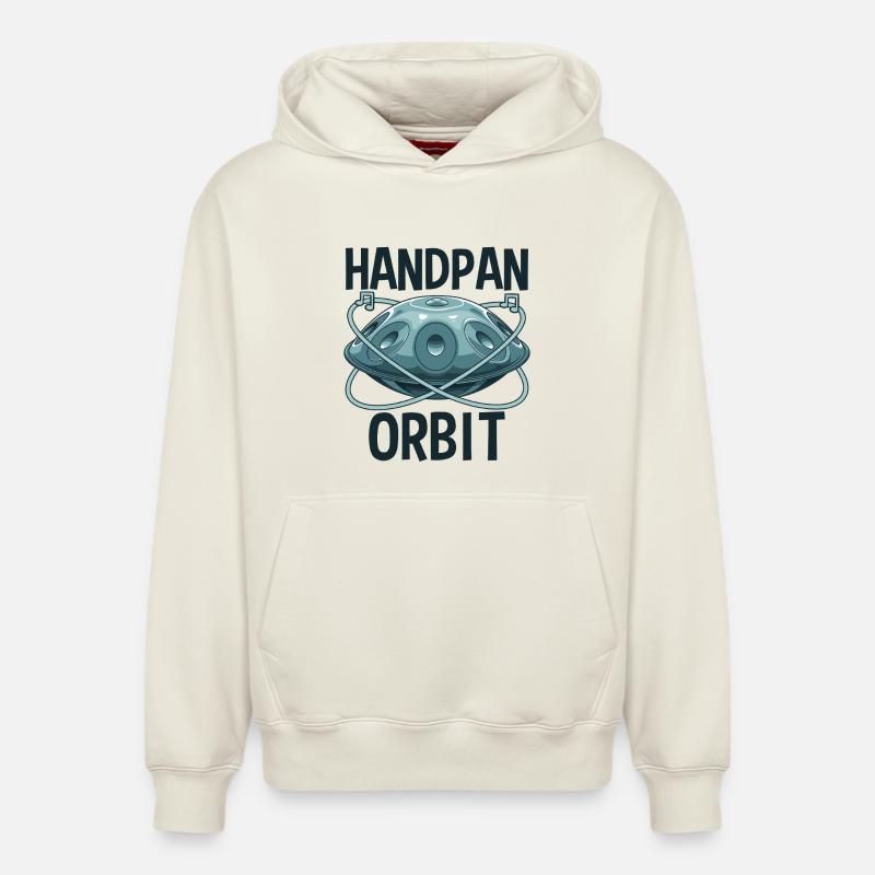 Orbite Handpan - Sweat à capuche unisexe décontracté en coton biologique – de SPREAD - blanc cassé