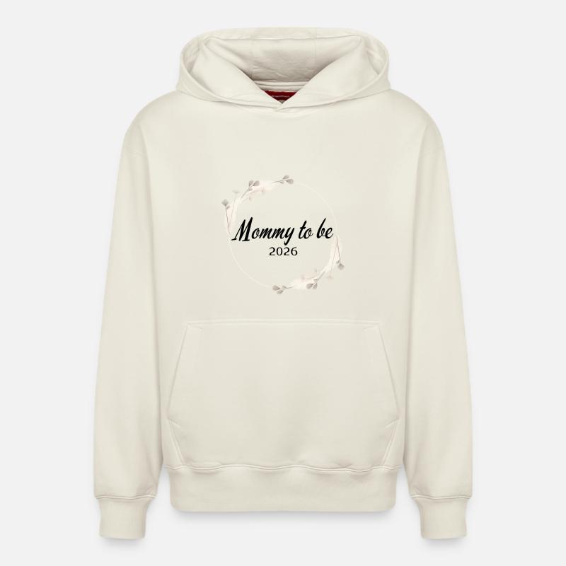 Maman à devenir - Sweat à capuche unisexe décontracté en coton biologique – de SPREAD - blanc cassé