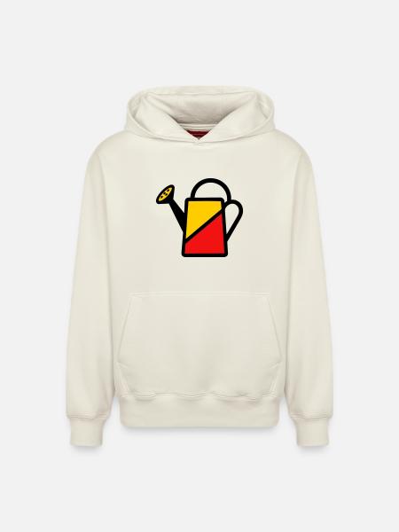 Two-tone watering can tool vegetable gardener - Relaxed Unisex Organic Hoodie – by SPREAD - off white