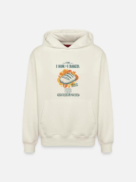 sourdough bread baking baker sourdough starter - Relaxed Unisex Organic Hoodie – by SPREAD - off white