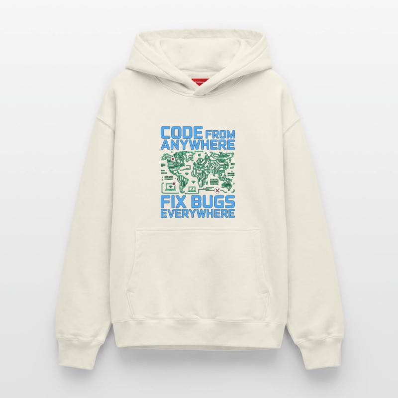 Remote Developer Code From Anywhere Remote Tech Relaxed Unisex Organic Hoodie – by SPREAD