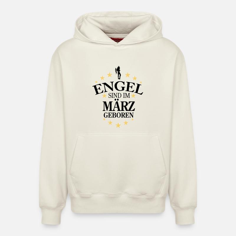 Ange de mars - Sweat à capuche unisexe décontracté en coton biologique – de SPREAD - blanc cassé