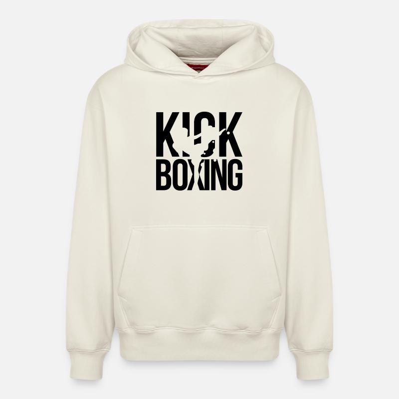 boxe kick boxing - Sweat à capuche unisexe décontracté en coton biologique – de SPREAD - blanc cassé