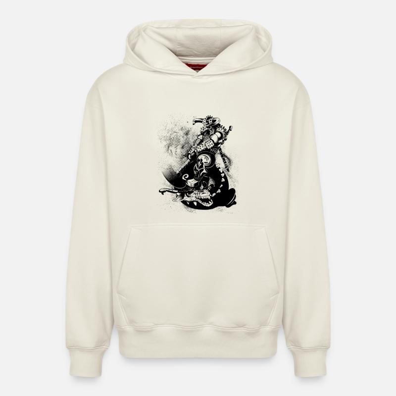 Viking - Sweat à capuche unisexe décontracté en coton biologique – de SPREAD - blanc cassé