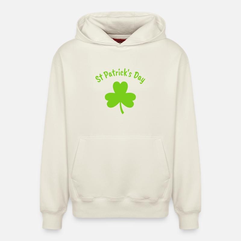 St. Patrick - Relaxed Unisex Organic Hoodie – von SPREAD - Naturweiß