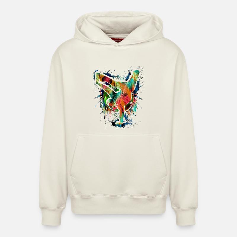 Breakdance - Breakdancer - Breakdancing - BBoy - Relaxed Unisex Organic Hoodie – von SPREAD - Naturweiß