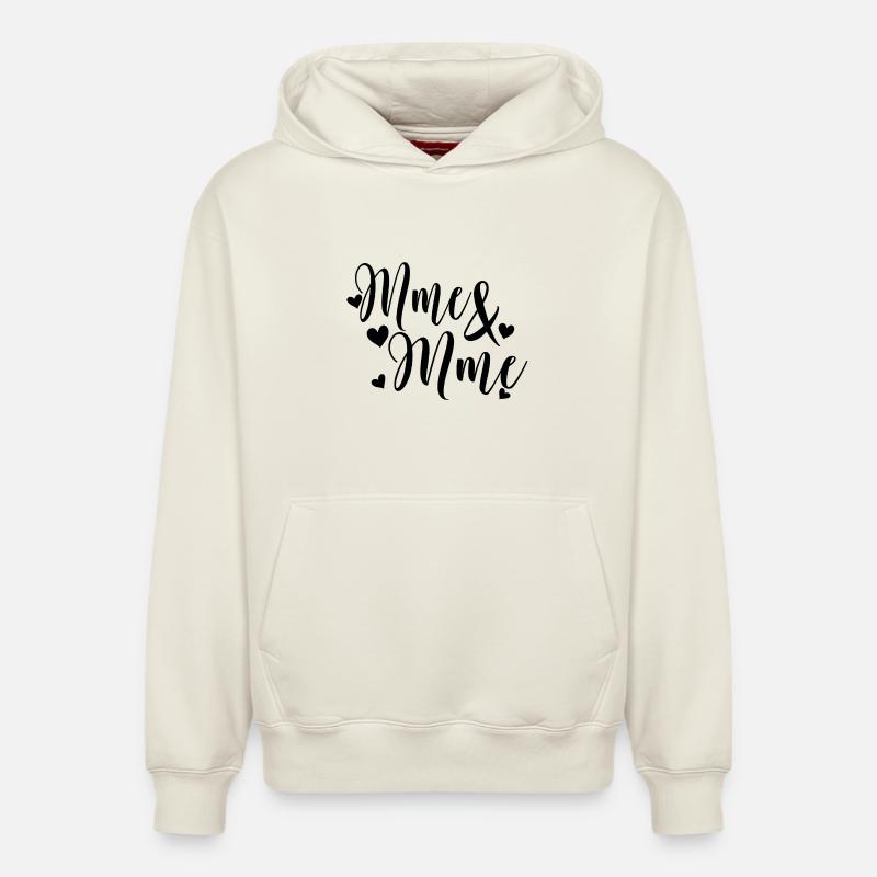 Mme And Mme - Sweat à capuche unisexe décontracté en coton biologique – de SPREAD - blanc cassé