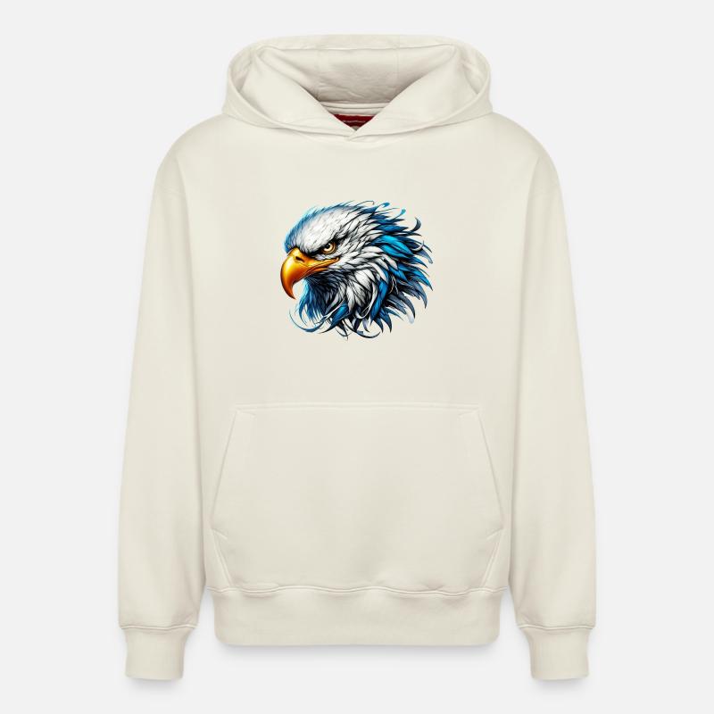 Aigle - Sweat à capuche unisexe décontracté en coton biologique – de SPREAD - blanc cassé