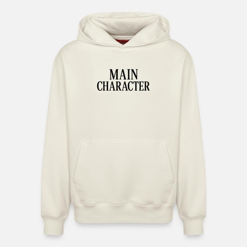 Personnage principal - Sweat à capuche unisexe décontracté en coton biologique – de SPREAD - blanc cassé