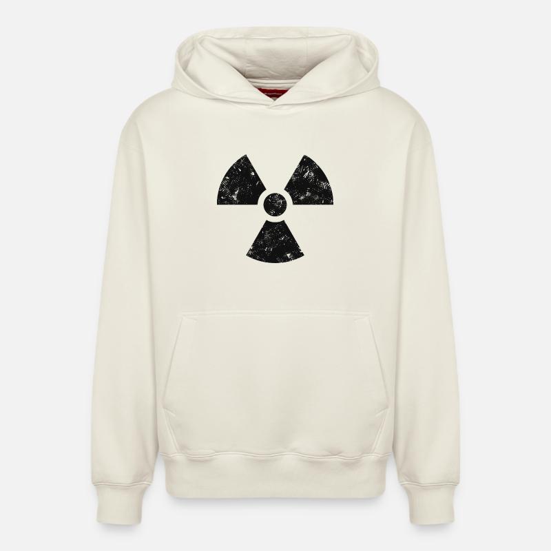 Radioactivité - Sweat à capuche unisexe décontracté en coton biologique – de SPREAD - blanc cassé