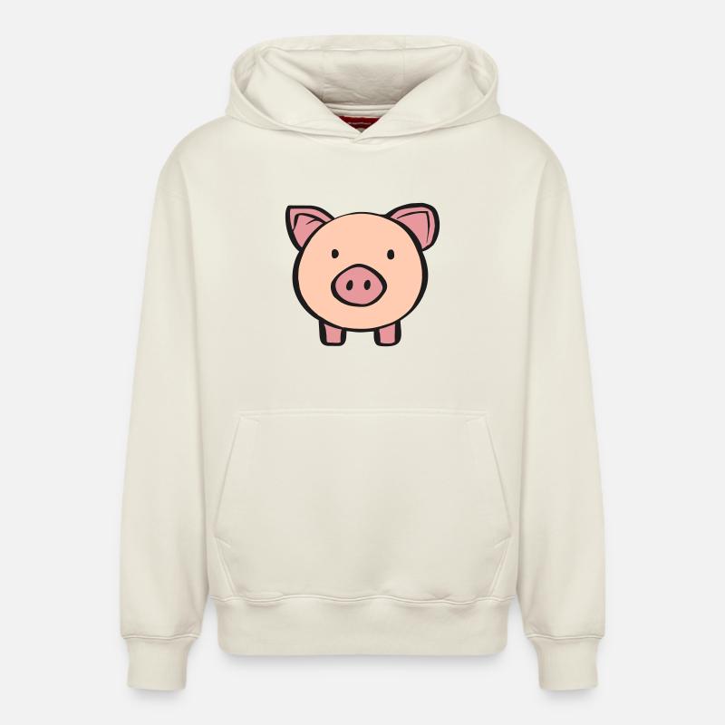 Porcelet - Sweat à capuche unisexe décontracté en coton biologique – de SPREAD - blanc cassé
