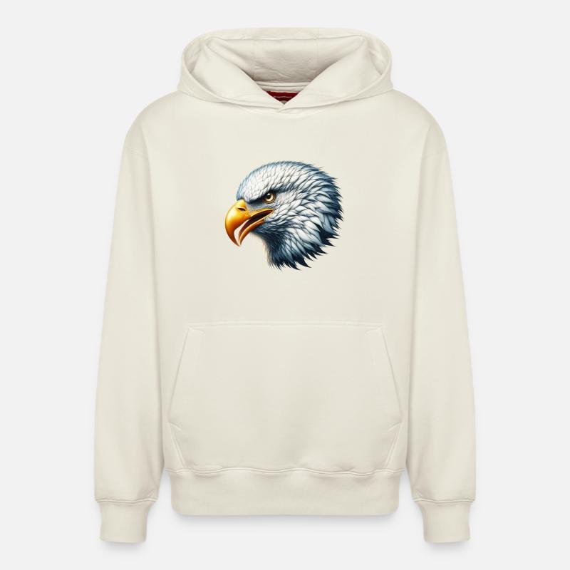 Aigle - Sweat à capuche unisexe décontracté en coton biologique – de SPREAD - blanc cassé