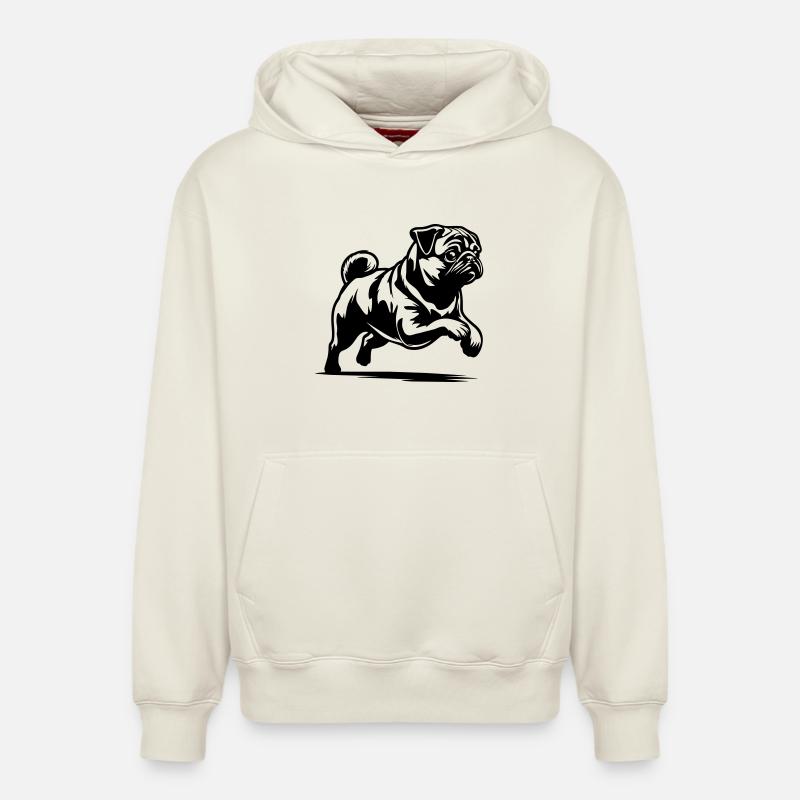 Carlin - Sweat à capuche unisexe décontracté en coton biologique – de SPREAD - blanc cassé