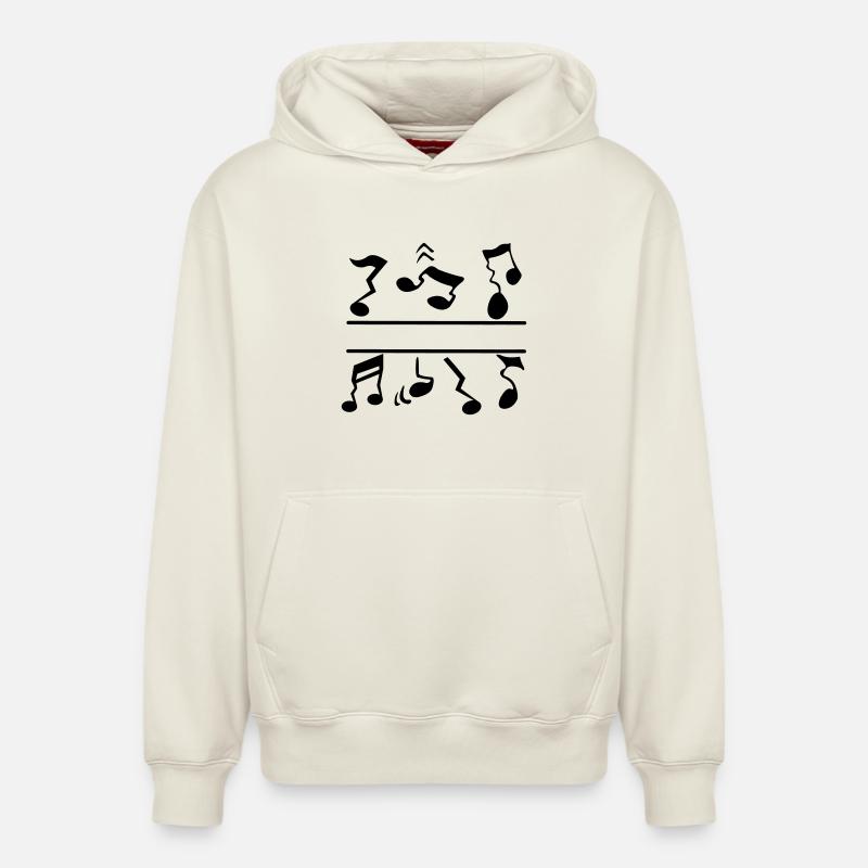 False notes - Relaxed Unisex Organic Hoodie – by SPREAD - off white