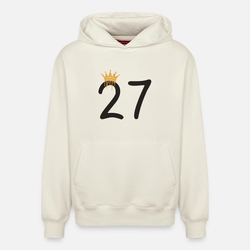 27 - Sweat à capuche unisexe décontracté en coton biologique – de SPREAD - blanc cassé