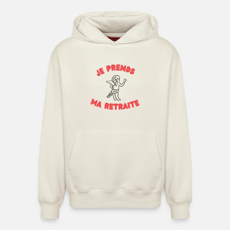 Cupidon Démissionne - Sweat à capuche unisexe décontracté en coton biologique – de SPREAD - blanc cassé