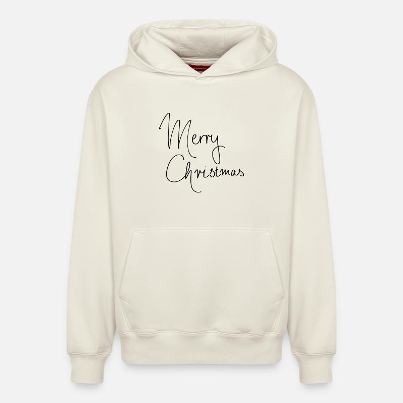joyeux Noël - Sweat à capuche unisexe décontracté en coton biologique – de SPREAD - blanc cassé