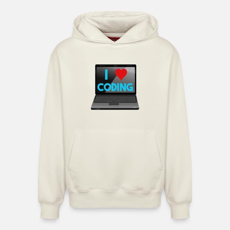 Programmieren, Programmierer, Informatiker - Relaxed Unisex Organic Hoodie – von SPREAD - Naturweiß
