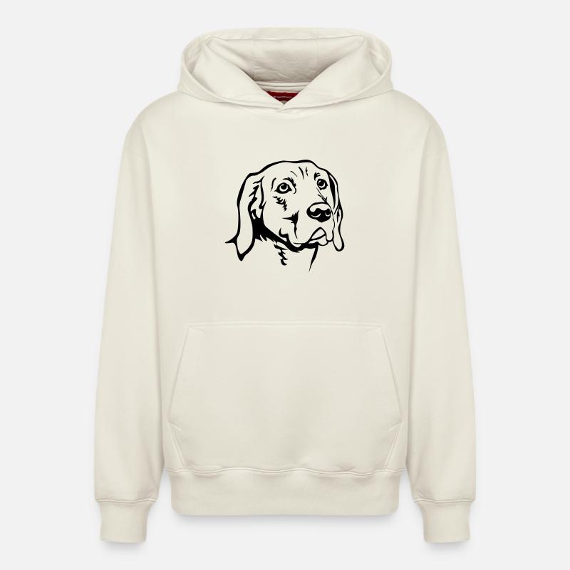Gonczy Polski Kopf - Sweat à capuche unisexe décontracté en coton biologique – de SPREAD - blanc cassé