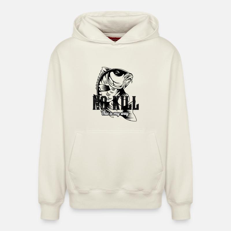 Carpe - no kill 2022 - Sweat à capuche unisexe décontracté en coton biologique – de SPREAD - blanc cassé