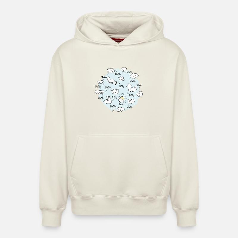Nuage de soie - Sweat à capuche unisexe décontracté en coton biologique – de SPREAD - blanc cassé