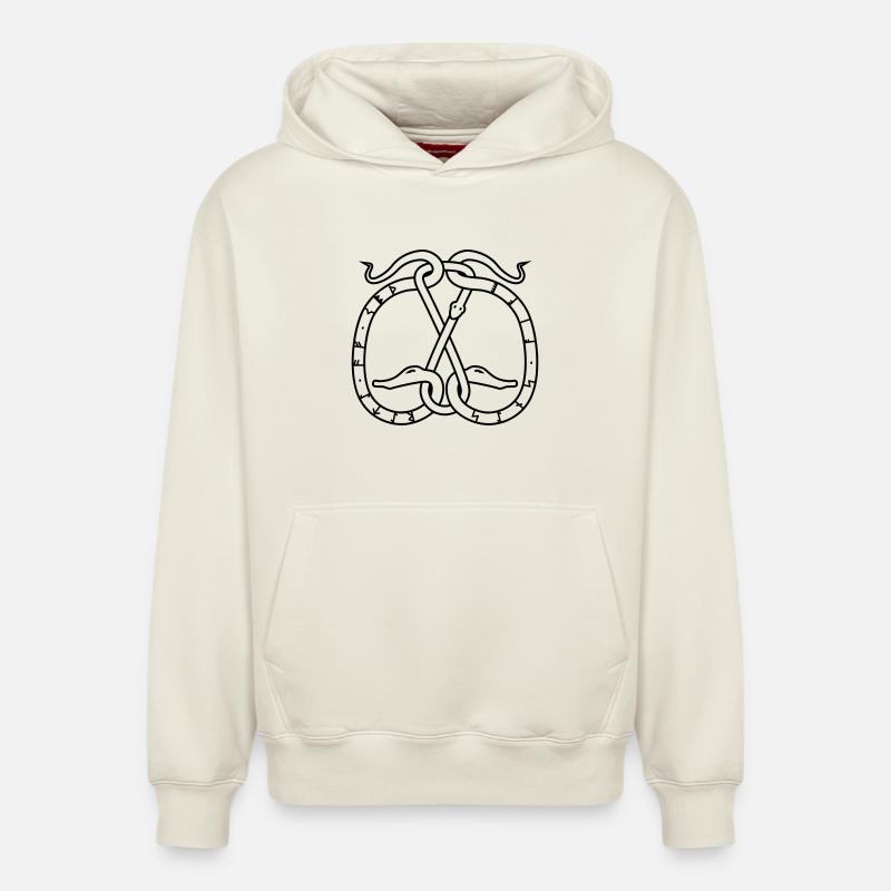 Memory - Sweat à capuche unisexe décontracté en coton biologique – de SPREAD - blanc cassé