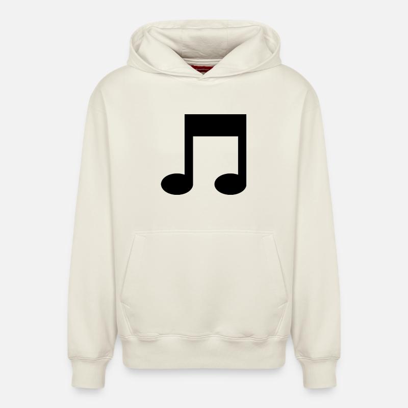 Note musicale - Sweat à capuche unisexe décontracté en coton biologique – de SPREAD - blanc cassé