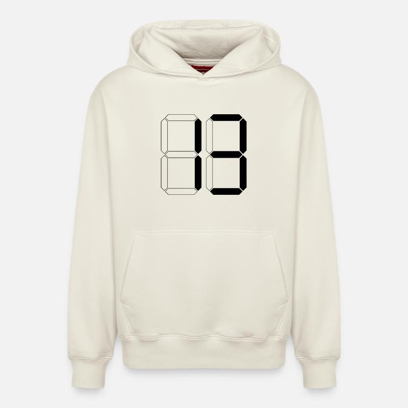 NUMÉRO 13 Treize Cadeaux d’anniversaire numériques - Sweat à capuche unisexe décontracté en coton biologique – de SPREAD - blanc cassé