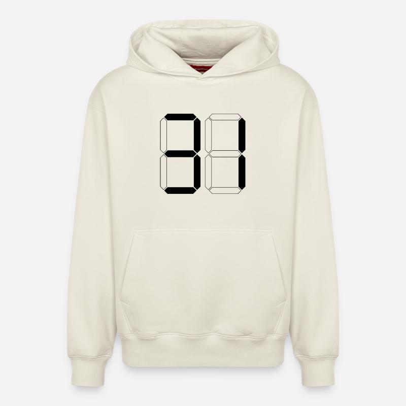 NUMÉRO 31 Trente-et-Un Cadeaux Numériques - Sweat à capuche unisexe décontracté en coton biologique – de SPREAD - blanc cassé