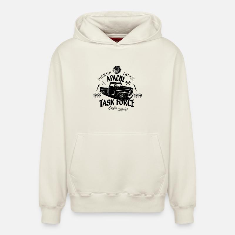 Camion Apache - Sweat à capuche unisexe décontracté en coton biologique – de SPREAD - blanc cassé