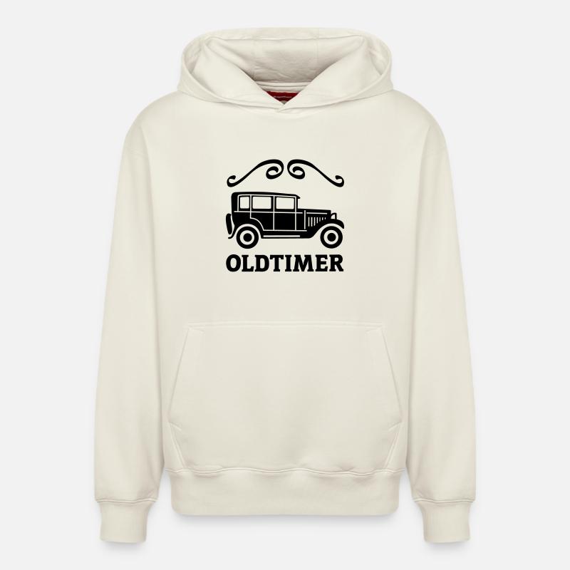 auto oldtimer antik - Relaxed Unisex Organic Hoodie – von SPREAD - Naturweiß