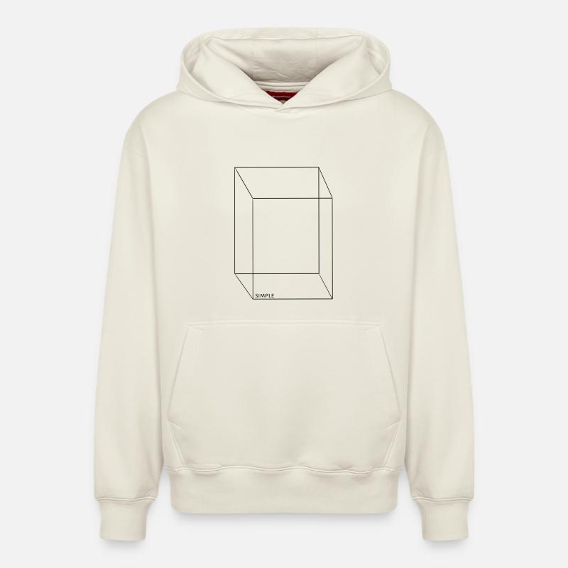 Simple - Sweat à capuche unisexe décontracté en coton biologique – de SPREAD - blanc cassé