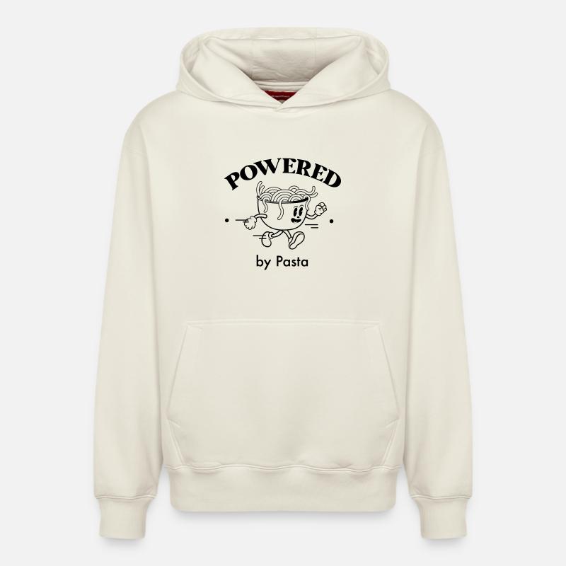 Pâtes millésimées - Sweat à capuche unisexe décontracté en coton biologique – de SPREAD - blanc cassé