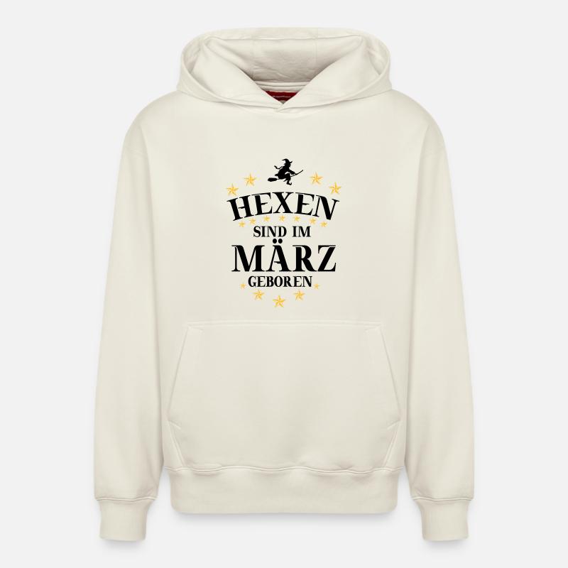Sorcières de mars - Sweat à capuche unisexe décontracté en coton biologique – de SPREAD - blanc cassé
