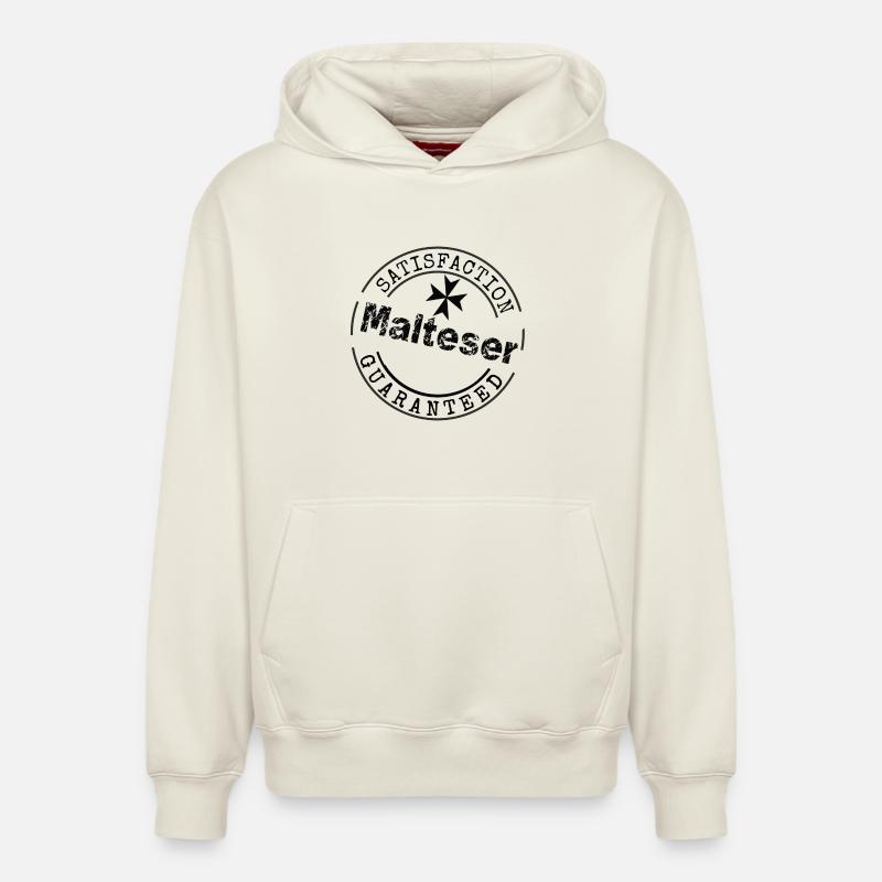 Malteser satisfaction ambulanciers de satisfaction - Sweat à capuche unisexe décontracté en coton biologique – de SPREAD - blanc cassé