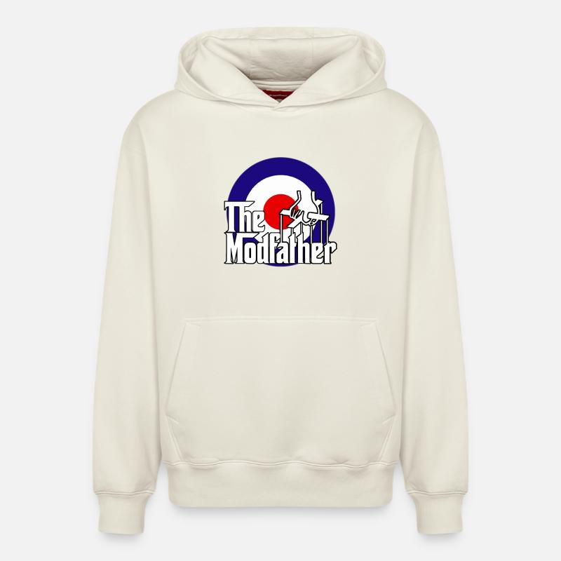 le modfather - Sweat à capuche unisexe décontracté en coton biologique – de SPREAD - blanc cassé