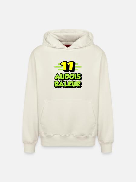 Complaining Audois - Relaxed Unisex Organic Hoodie – by SPREAD - off white