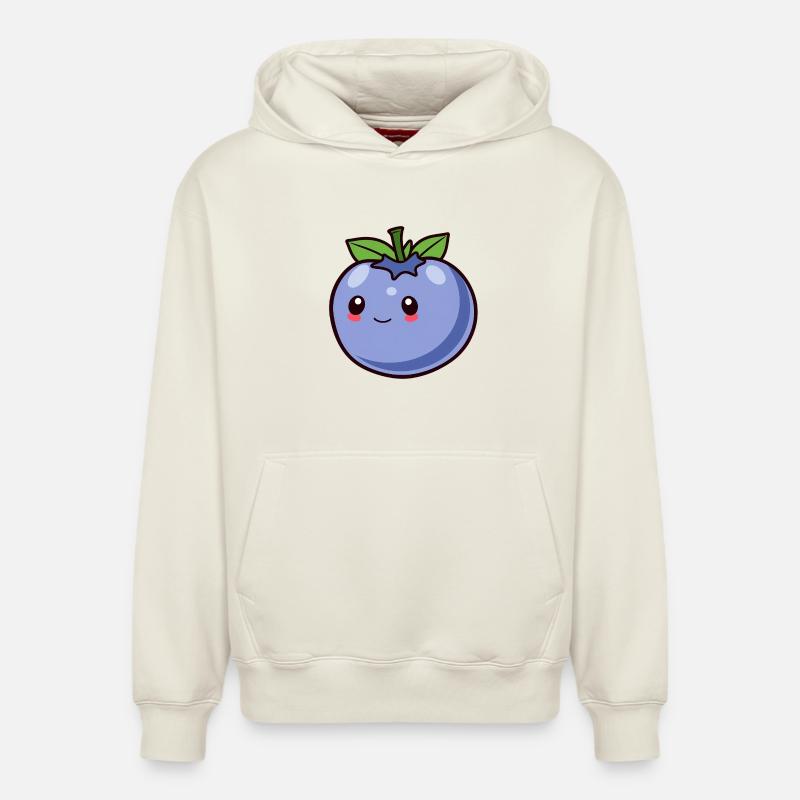 Myrtille - Sweat à capuche unisexe décontracté en coton biologique – de SPREAD - blanc cassé