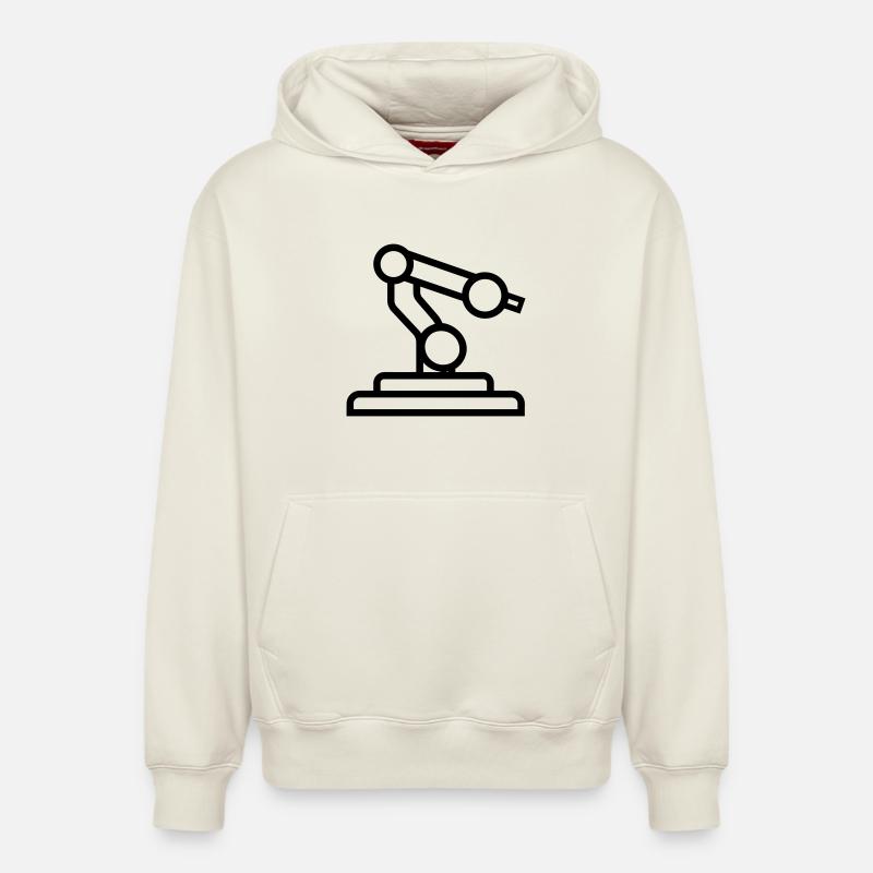 bras robotique - Sweat à capuche unisexe décontracté en coton biologique – de SPREAD - blanc cassé