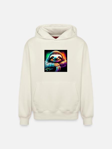 Faultier - Relaxed Unisex Organic Hoodie – von SPREAD - Naturweiß