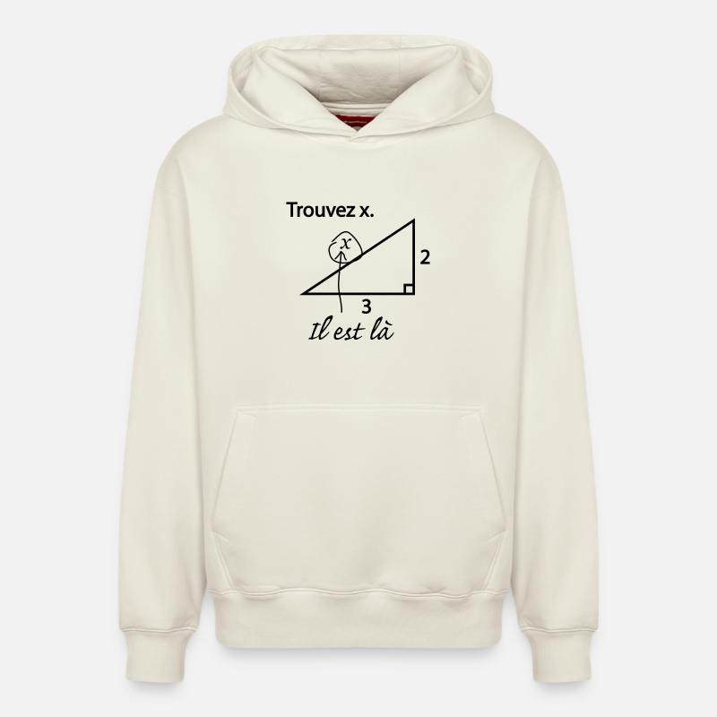 Trouver x - Sweat à capuche unisexe décontracté en coton biologique – de SPREAD - blanc cassé