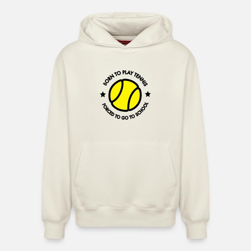 Tennis Kid - Sweat à capuche unisexe décontracté en coton biologique – de SPREAD - blanc cassé