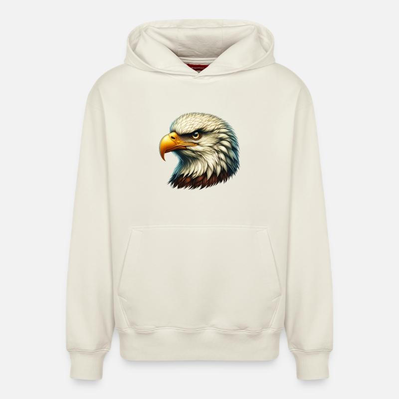 Aigle - Sweat à capuche unisexe décontracté en coton biologique – de SPREAD - blanc cassé